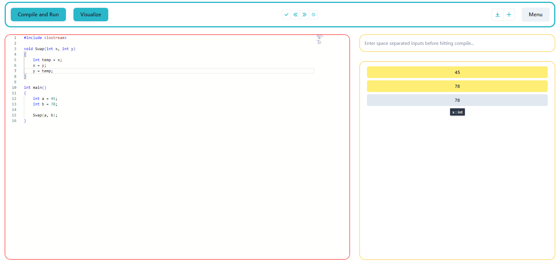 Code Execution Visualiser